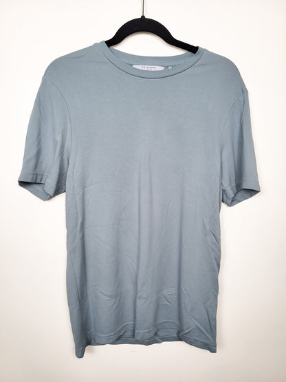 Primark men's blue-grey slim fit super soft t-shirt - Size LARGE