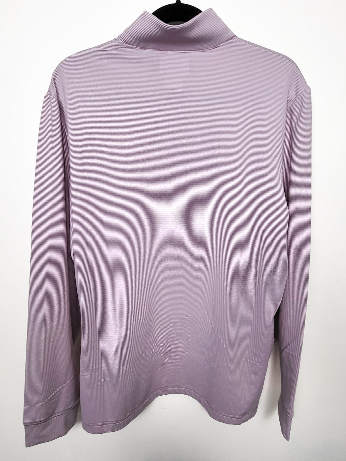NEW - Jack Nicklaus men's lavender striped  performance quarter-zip golf pullover - size LARGE