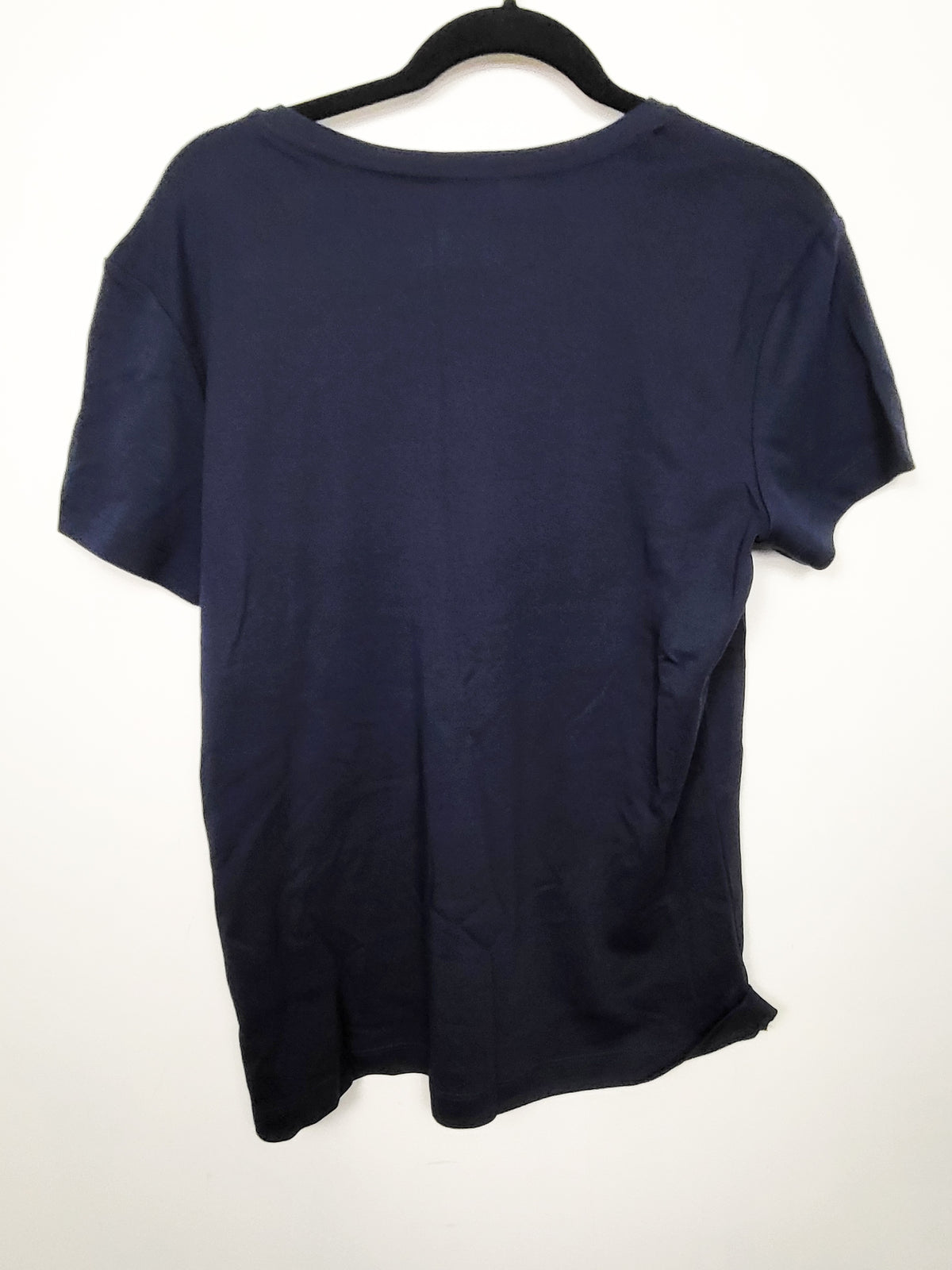 United Color of Benetton women's navy supima cotton short sleeve t-shirt - Size XL