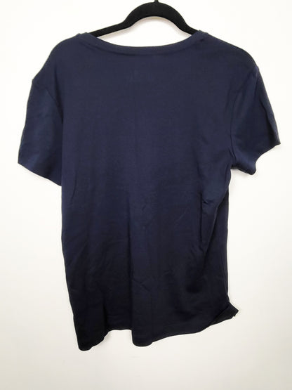 United Color of Benetton women's navy supima cotton short sleeve t-shirt - Size XL