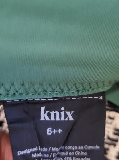 Knix green Catalyst front zip sports bra - size 6++ (32G / 32H / 34G)