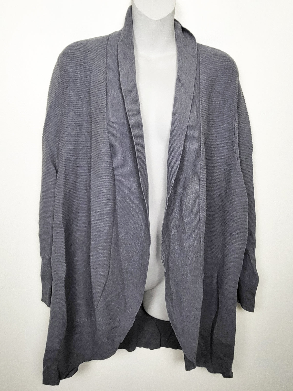 Original by Nicole Miller women's grey open front drape cardigan sweater - Size 2X