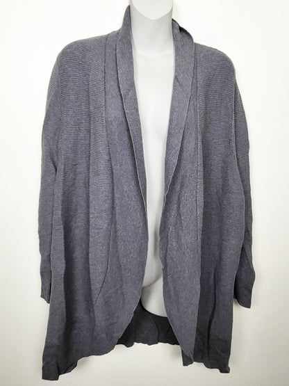 Original by Nicole Miller women's grey open front drape cardigan sweater - Size 2X