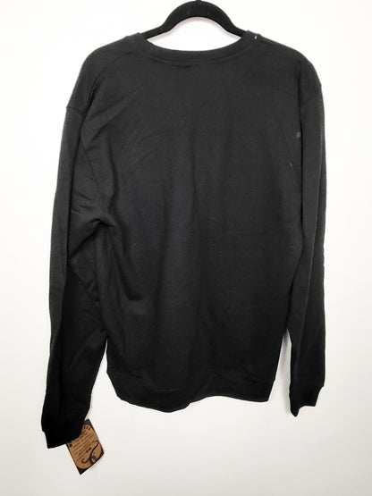 NEW -Westcoastees black "Home Grown" fleecy lined crewneck sweatshirt - Unisex size MEDIUM