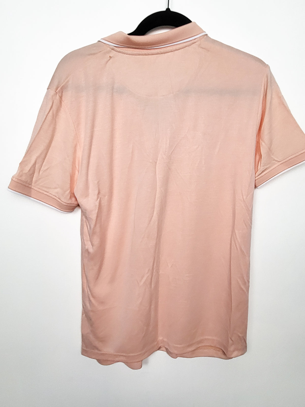 NEW - Denim & Flower by Ricky Singh Men's Quarter-Zip Polo Shirt in Apricot - Size MEDIUM