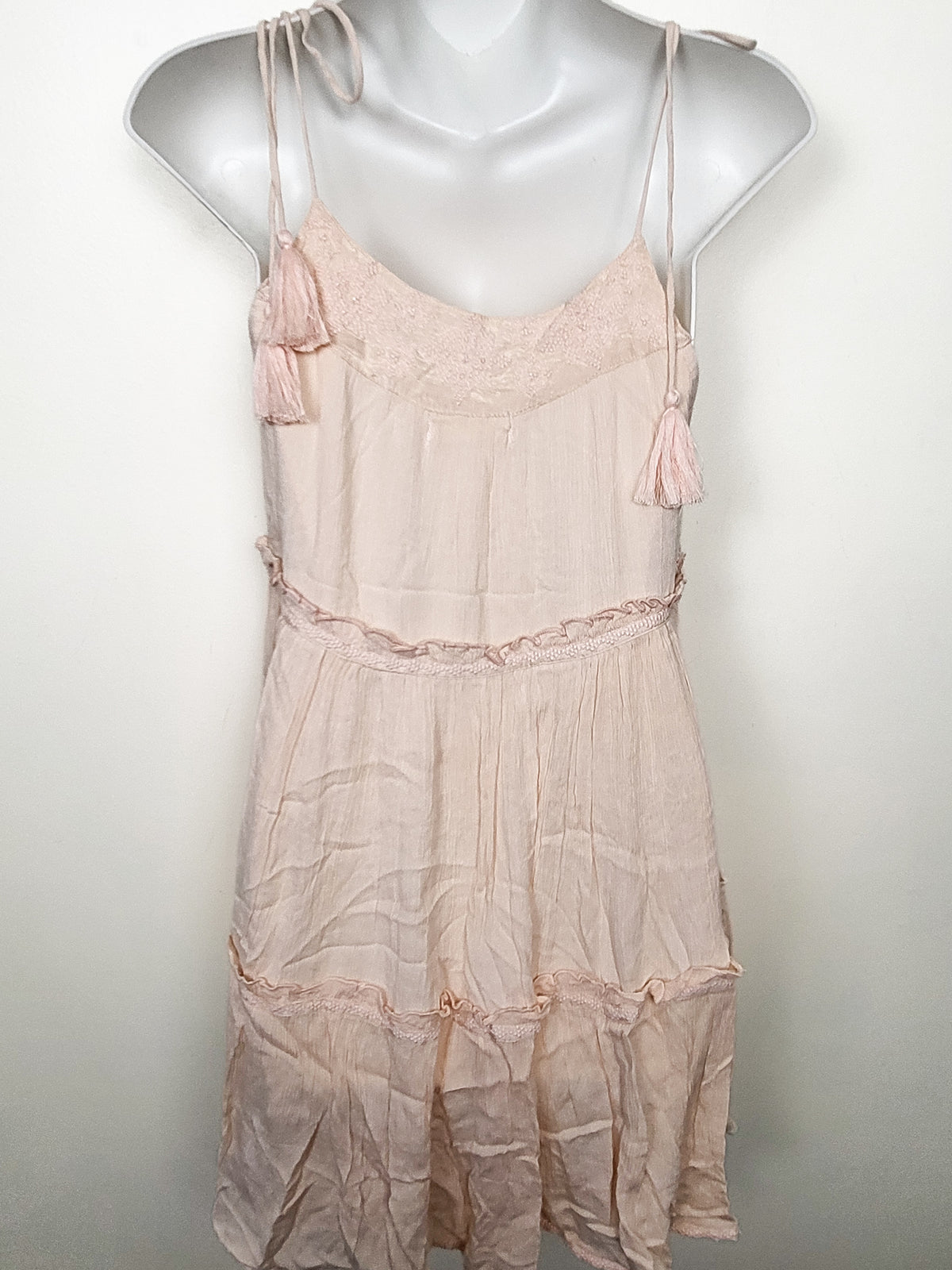 NEW - Jackson Rowe Pastel Pink "Chiquita" Tiered Cami Dress - XS (mistagged by manufacturer)