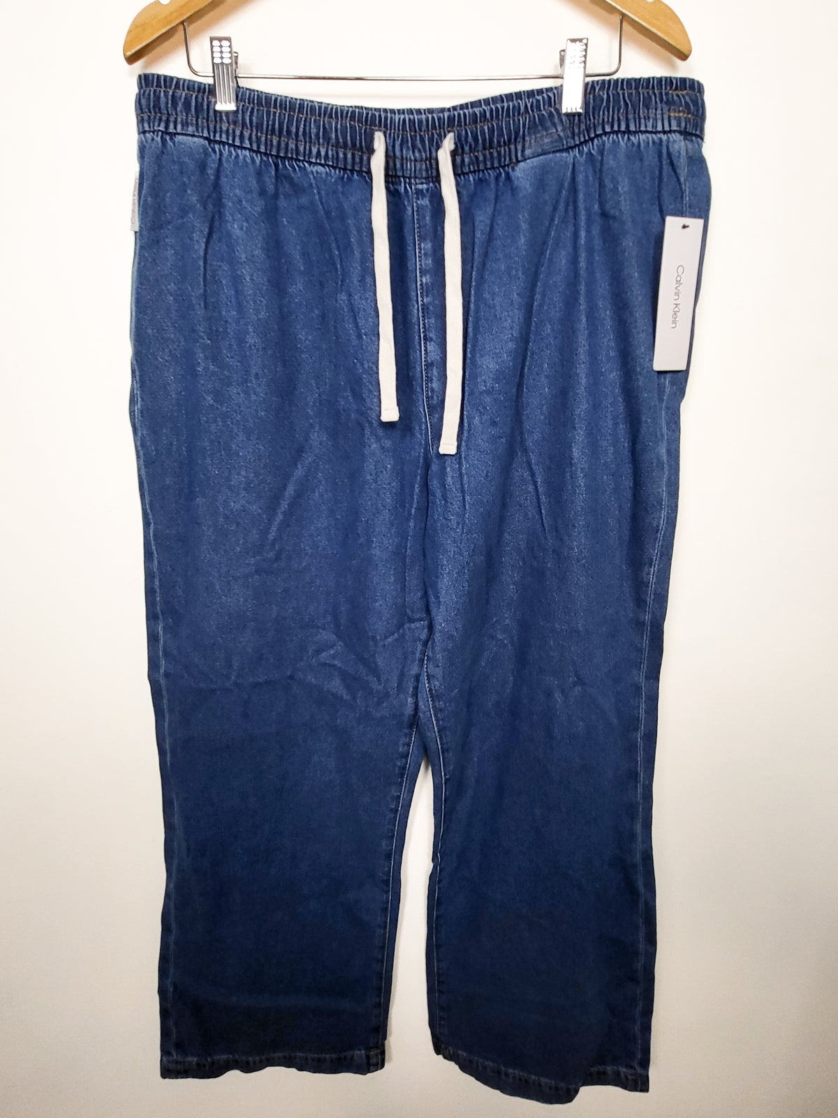 NEW - Calvin Klein Women's Drawstring Denim Jogger / Lounge Pant - Size XL
