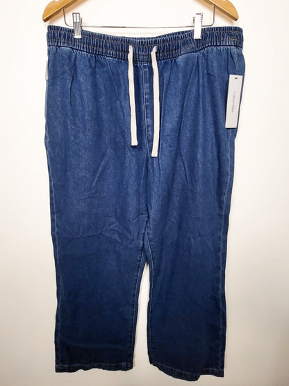 NEW - Calvin Klein Women's Drawstring Denim Jogger / Lounge Pant - Size XL
