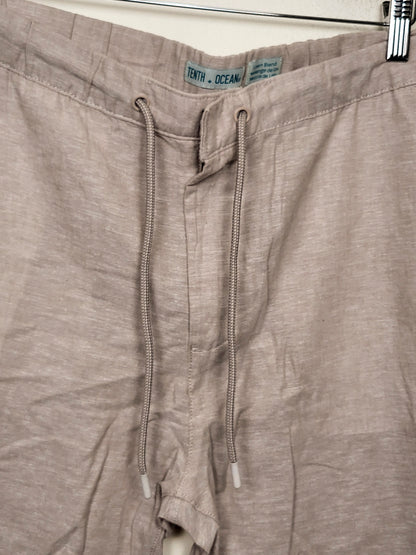 NEW - Tenth + Ocean Men's Washable Linen Blend Drawstring Pants - Size XL