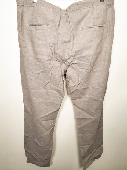 NEW - Tenth + Ocean Men's Washable Linen Blend Drawstring Pants - Size XL