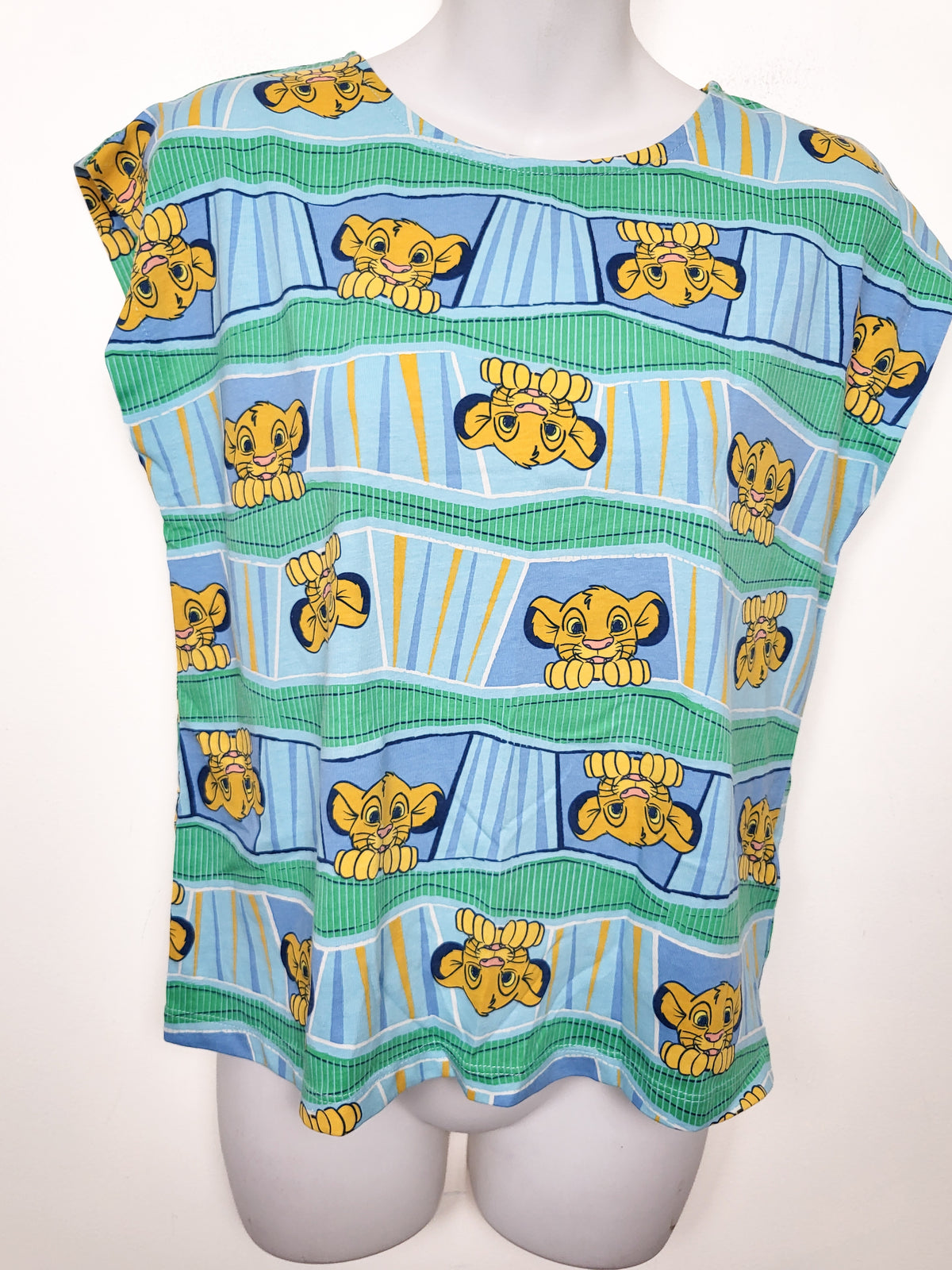 Disney Women's The Lion King "Simba" Vintage-Style Cap-Sleeve Pajama Top - Size SMALL