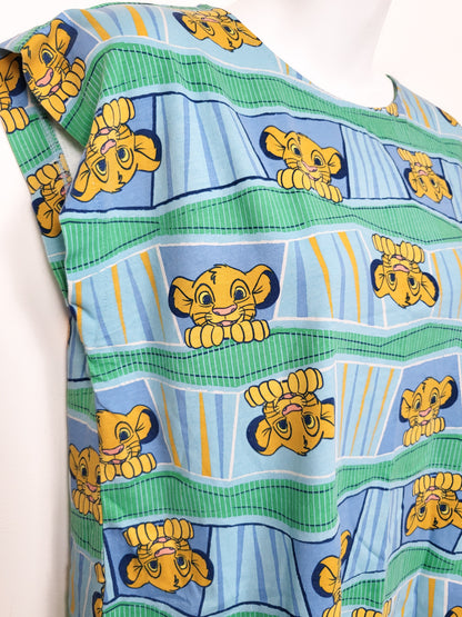 Disney Women's The Lion King "Simba" Vintage-Style Cap-Sleeve Pajama Top - Size SMALL