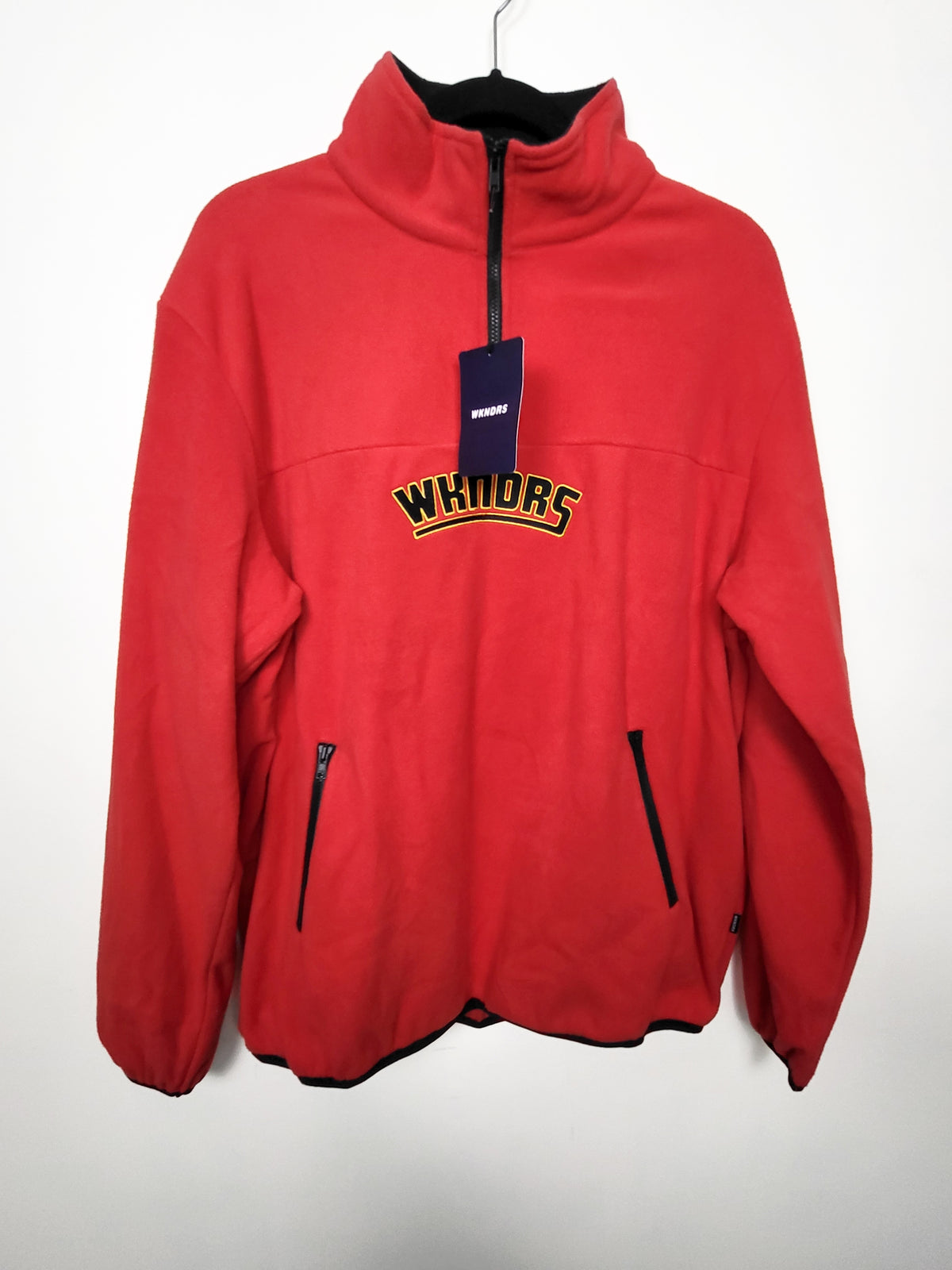 NEW - WKNDRS "Wavy Logo" Fleece Half-Zip Pullover - Unisex size LARGE