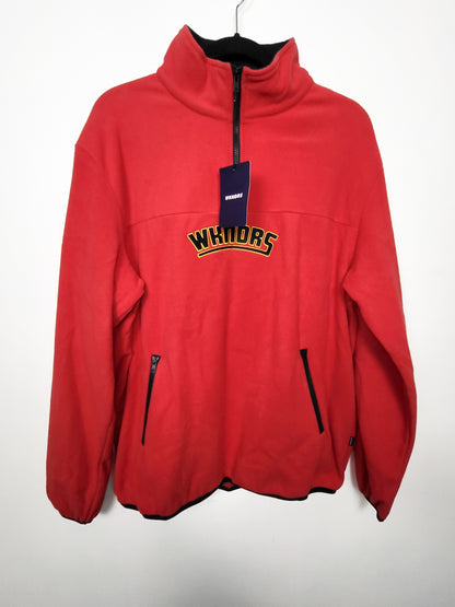 NEW - WKNDRS "Wavy Logo" Fleece Half-Zip Pullover - Unisex size LARGE