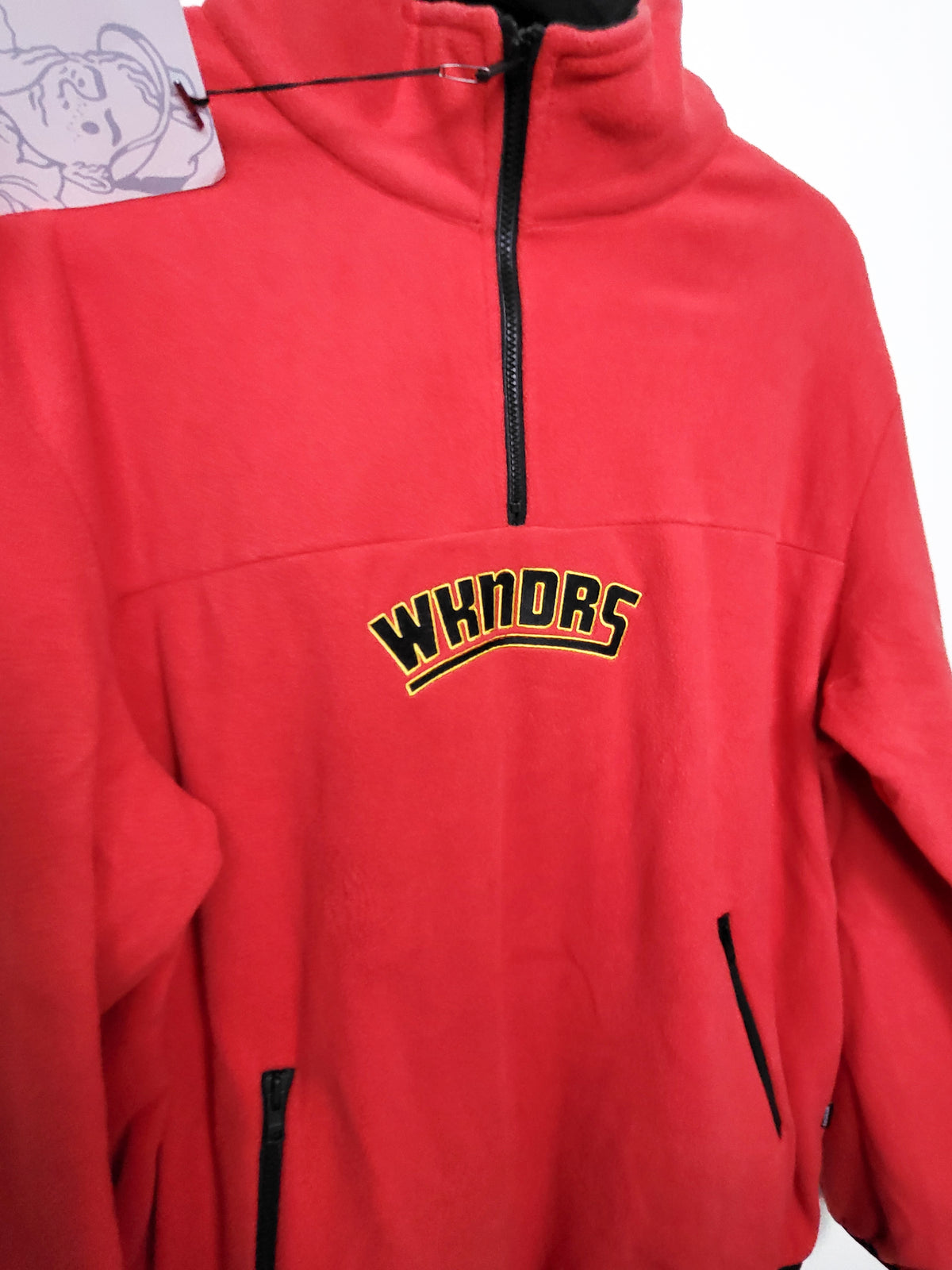 NEW - WKNDRS "Wavy Logo" Fleece Half-Zip Pullover - Unisex size LARGE