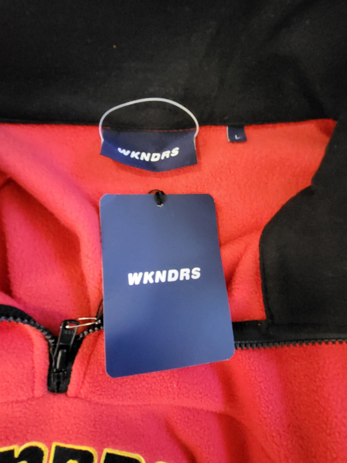 NEW - WKNDRS "Wavy Logo" Fleece Half-Zip Pullover - Unisex size LARGE