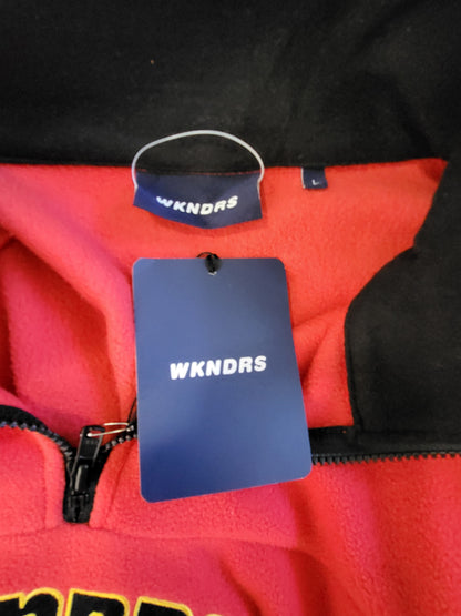NEW - WKNDRS "Wavy Logo" Fleece Half-Zip Pullover - Unisex size LARGE