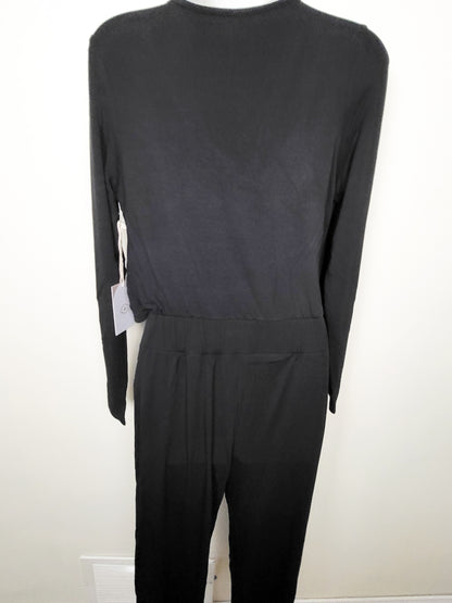 NEW - Jackson Rowe Women's Black "Leo" Long-Sleeve Wrap Style Rayon Jumpsuit  - XS