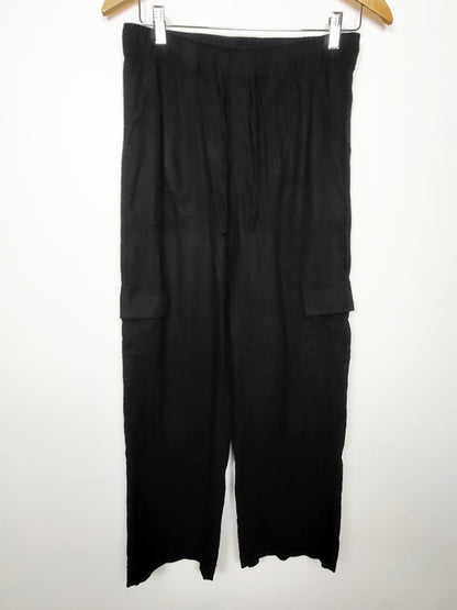 Gap Women's Black Linen-Blend Easy Cargo Pants - Size XS (fit bigger)