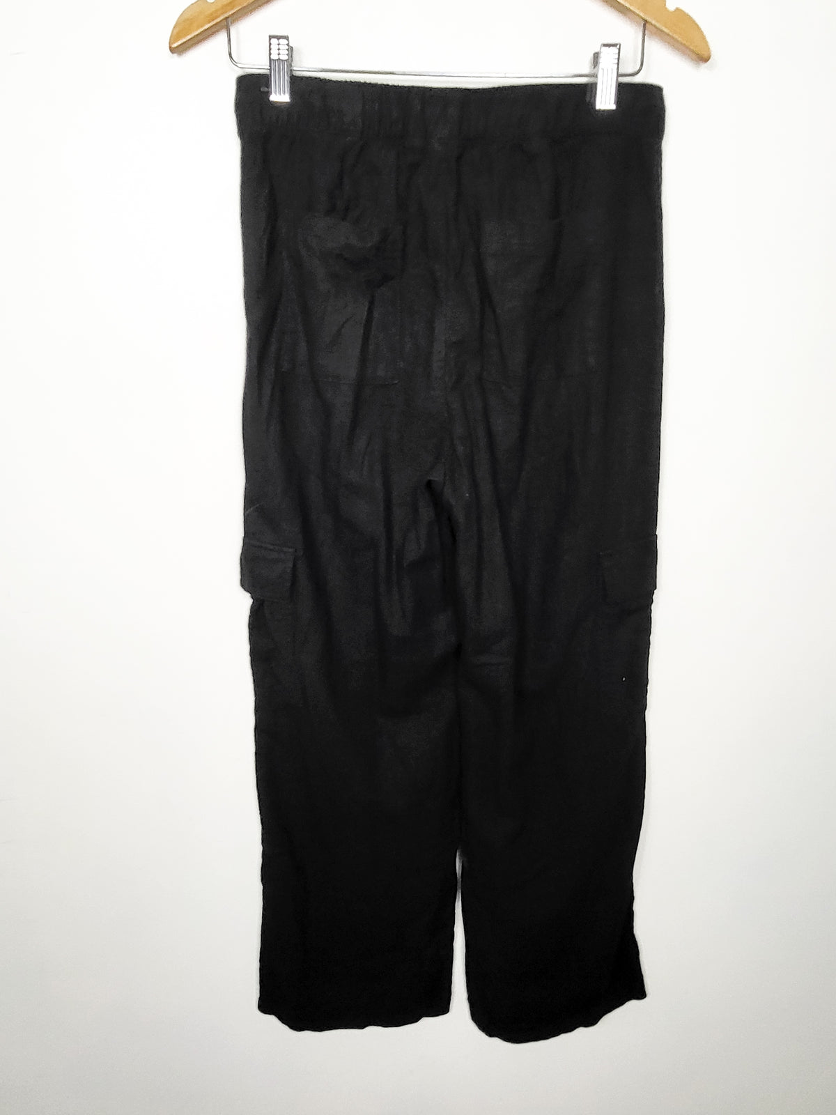 Gap Women's Black Linen-Blend Easy Cargo Pants - Size XS (fit bigger)