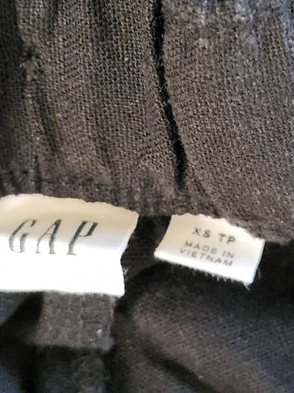 Gap Women's Black Linen-Blend Easy Cargo Pants - Size XS (fit bigger)