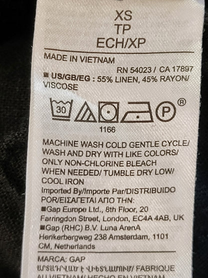 Gap Women's Black Linen-Blend Easy Cargo Pants - Size XS (fit bigger)