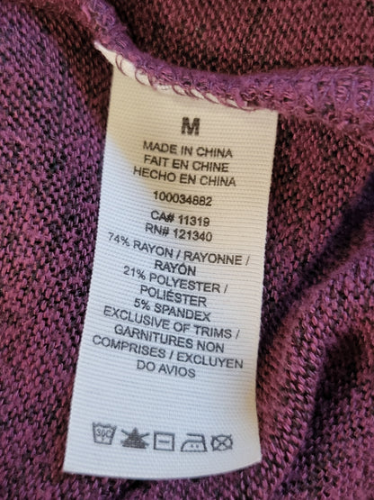 Garage Clothing Plum Purple "Oh So Soft" Cropped Knit Top - Size MEDIUM