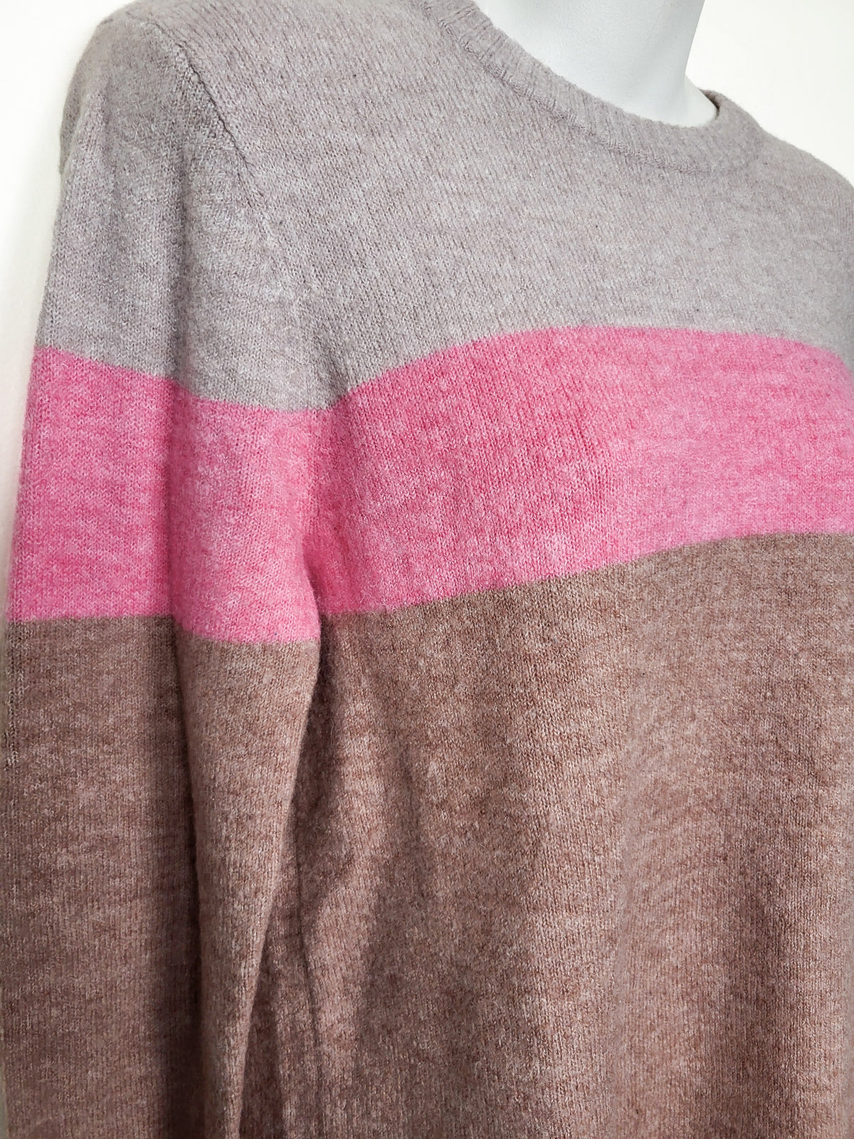 Old Navy Women's Tri-Tone Colorblock Knit Sweater - Size MEDIUM