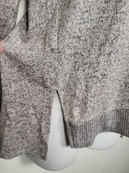 Antistar Women's Grey Oversized Marled Knit Top - Size MEDIUM