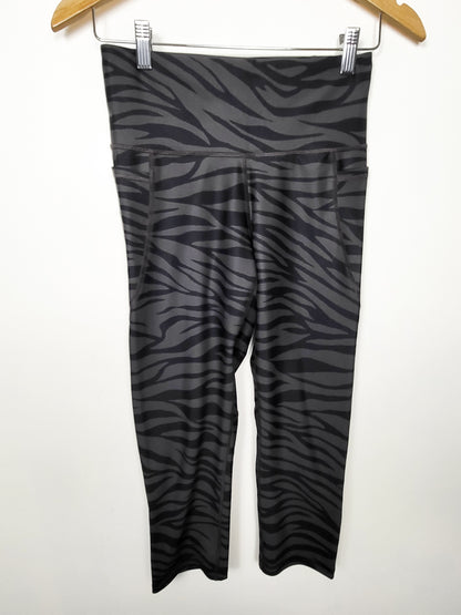 Old Navy Active Women's High-Waisted PowerSoft Crop Leggings in Zebra Print - Size MEDIUM