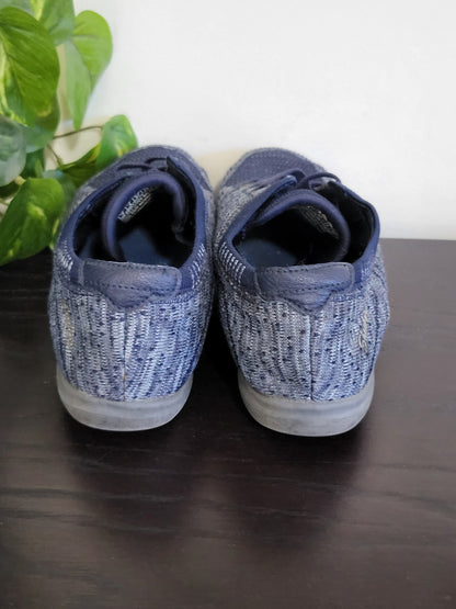 Skechers Women's Navy Breathe-Easy Fortune-Knit Sneakers - Size 7