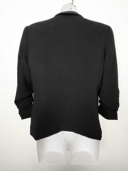 H&M Black Gathered-Sleeve Blazer - Size XXS