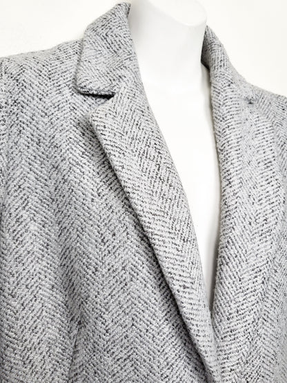 Dynamite Herringbone Oversized Cocoon Coat  - Size Small