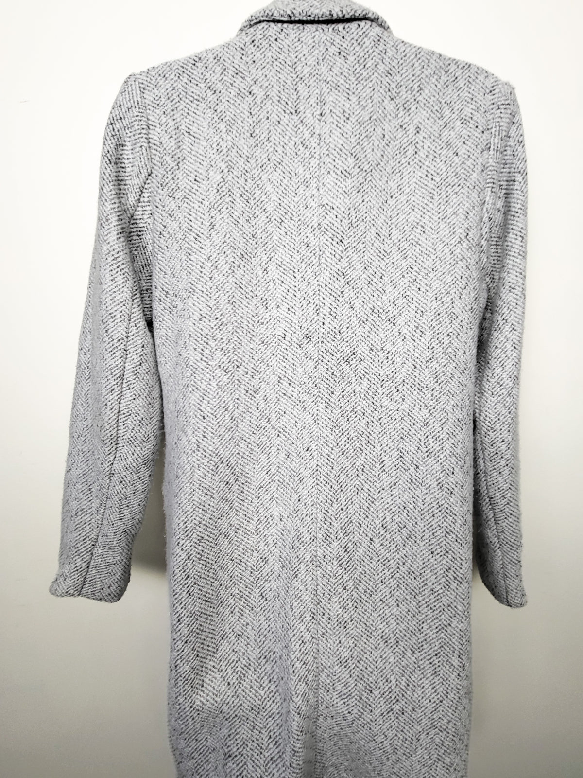 Dynamite Herringbone Oversized Cocoon Coat  - Size Small
