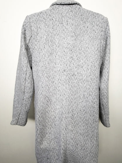 Dynamite Herringbone Oversized Cocoon Coat  - Size Small