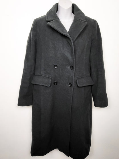 Lands' End Women's Insulated Cashmere-Wool Blend Long Overcoat - Size 6