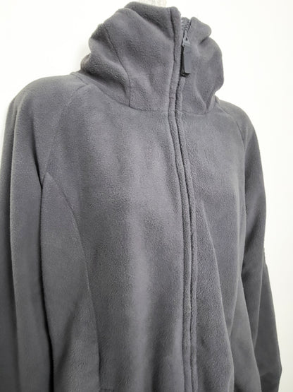 Bench Grey Women's Bowe Fleece Zip-Up Jacket - Size Large