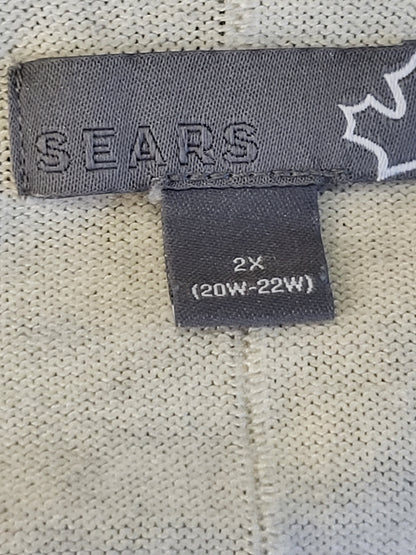 Sears Grey Open-Front Drape Cardigan Sweater - Size 2X