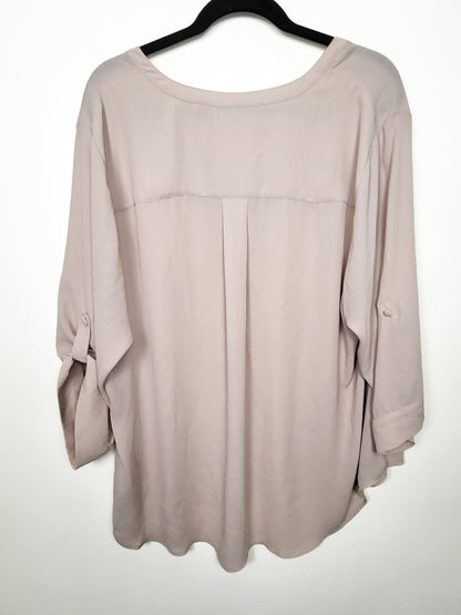 Torrid Pinky-Beige Harper Georgette Pullover Blouse - Size 3 (3XL)