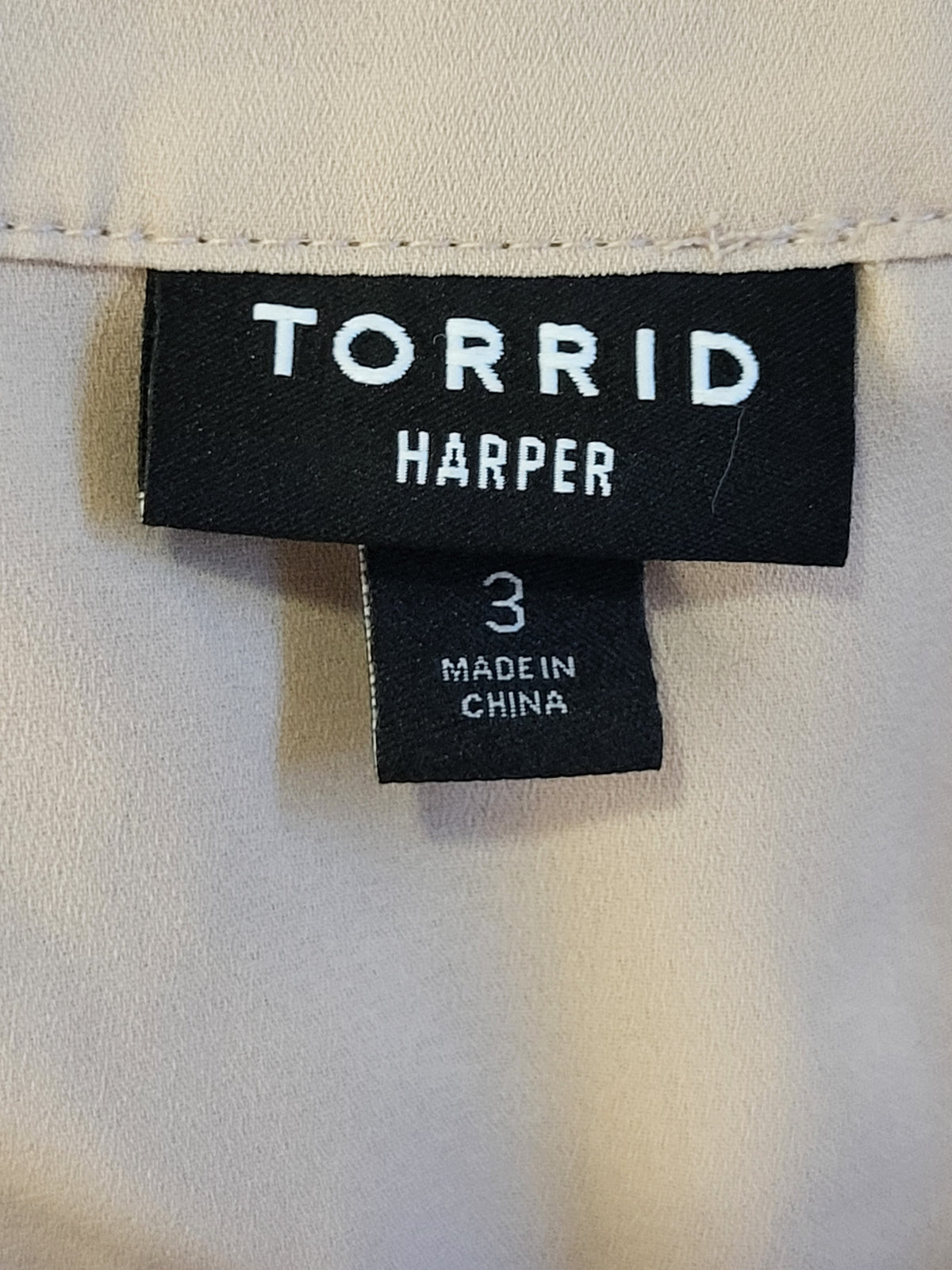 Torrid Pinky-Beige Harper Georgette Pullover Blouse - Size 3 (3XL)