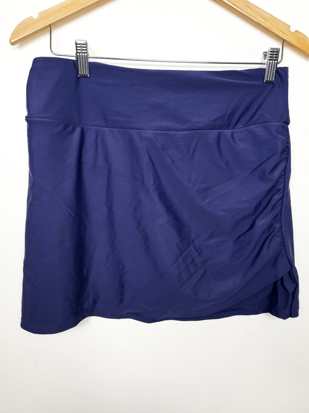 NEW - SHEKINI Navy Ruched Swim Skirt - Size XL