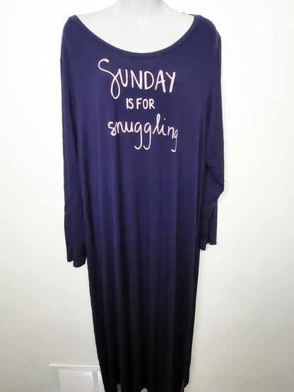 Joe Fresh navy "Sunday is For Snuggling" Sleep Gown - Size 2X