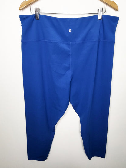 Joe Fresh royal blue crossover cropped active leggings - Size 2X