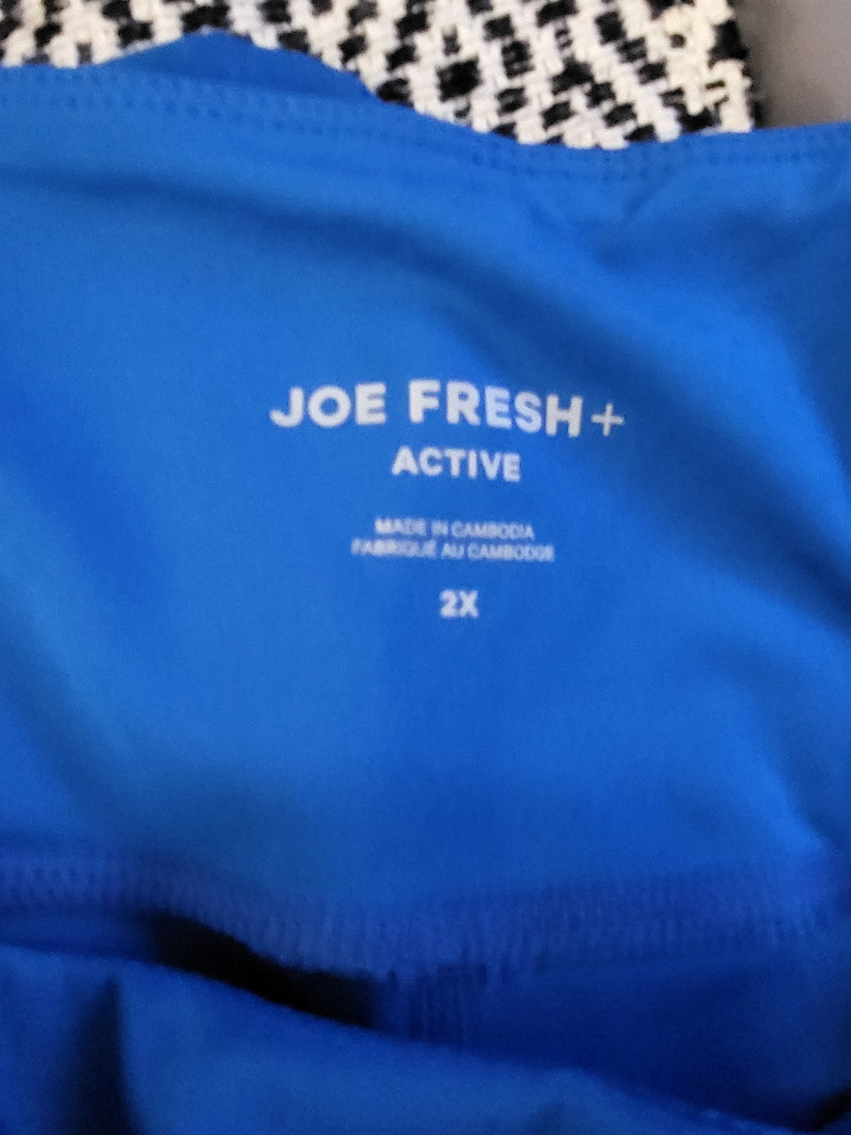 Joe Fresh royal blue crossover cropped active leggings - Size 2X