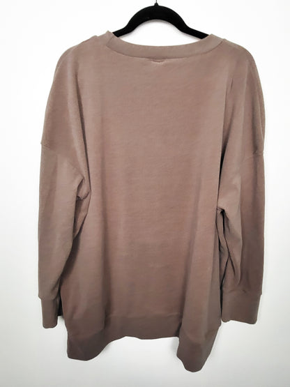 Brown micro fleece sweatshirt - Size 3XL