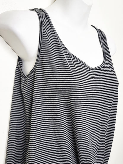Antistar Striped Tie-Front Tank Top - Size Small