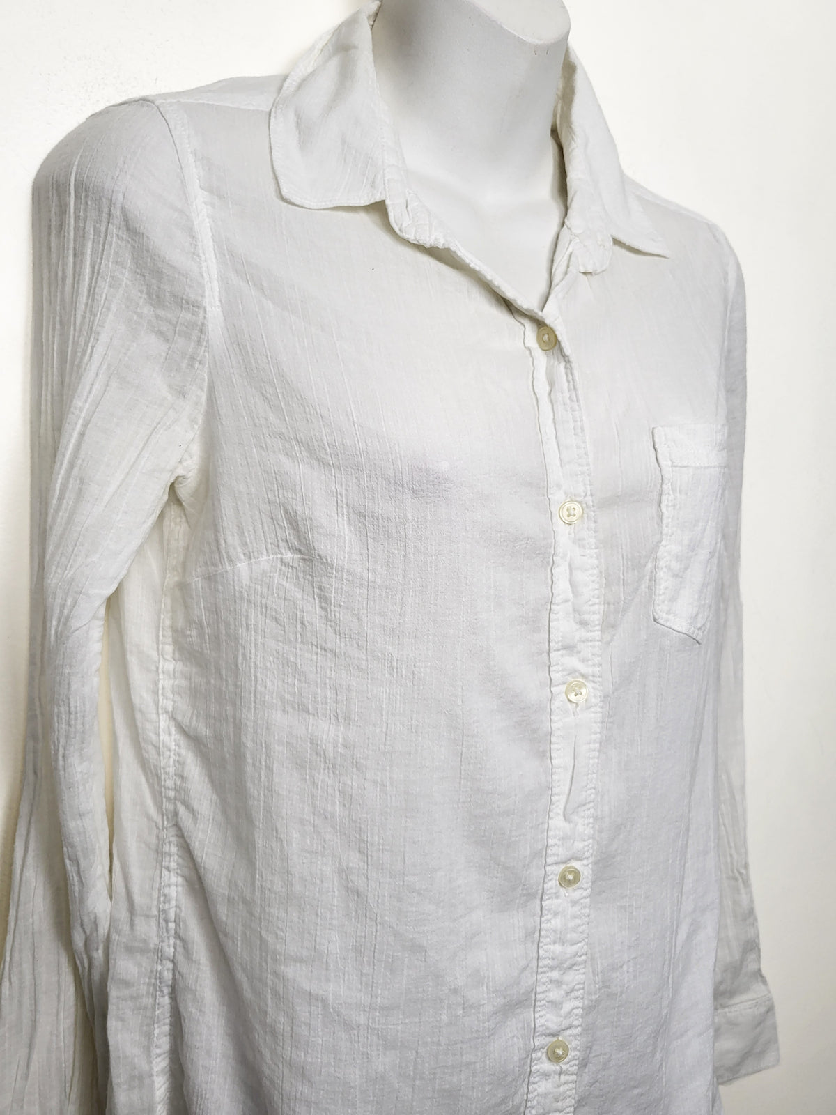 Banana Republic Factory Classic Fit Semi-Sheer Cotton Button-Down Shirt - Size XS