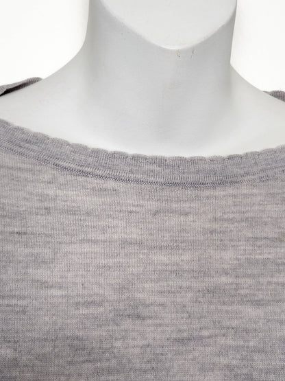 Banana Republic Scallop-Trim Merino Wool Sweater - Size Small