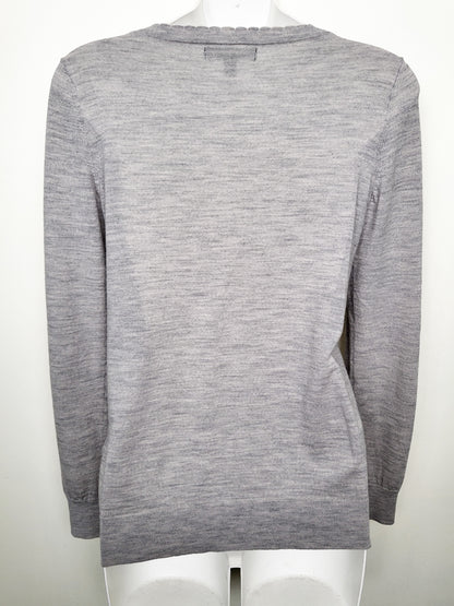 Banana Republic Scallop-Trim Merino Wool Sweater - Size Small