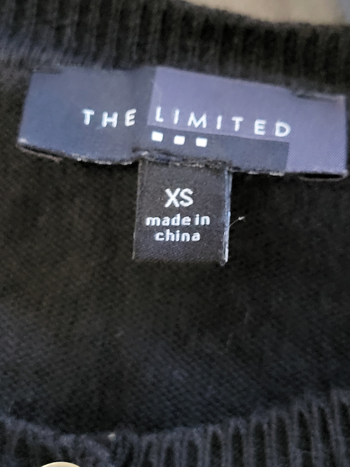 The Limited Black Pointelle Knit Front Cardigan Sweater - Size XS
